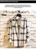 Men's Casual Plaid Shirt Korean Style