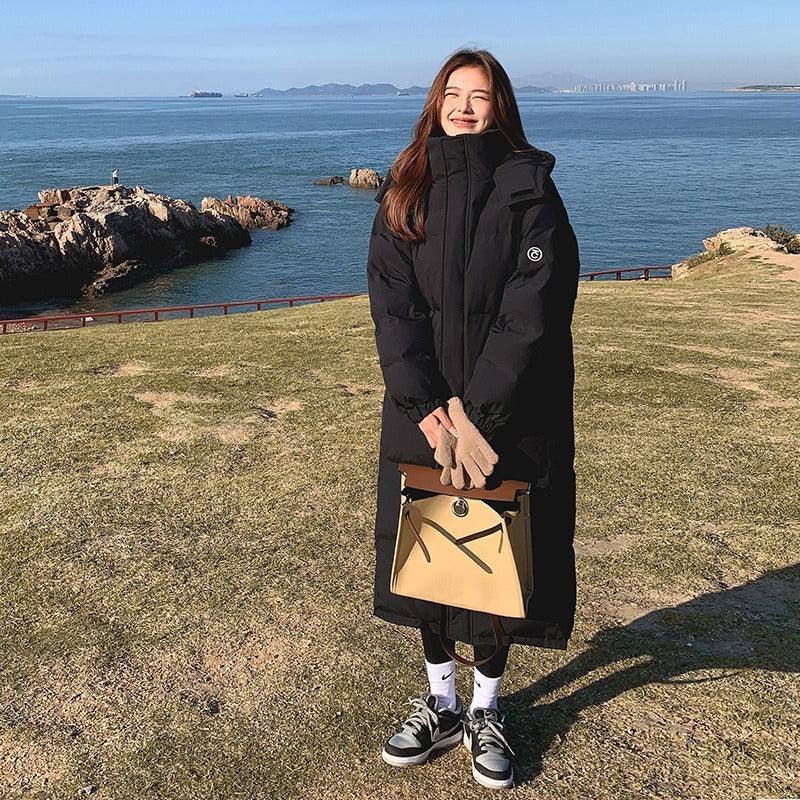 Long Over-the-knee Cotton-padded Coat