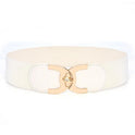 Fastener Decoration Wide Belt Women's Elastic Waistband