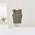 Solid Color Slim Fit Knit Bottoming Shirt Camisole