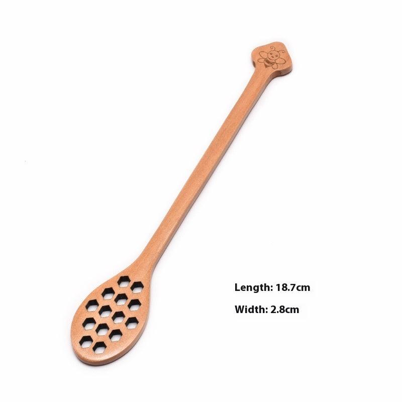Wooden Tableware Small Wood Spoon 23cm Long Handle Bee Spoon Coffee Muddler