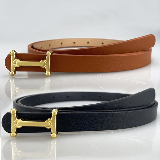 New Women's All-match Simple Thin Belt