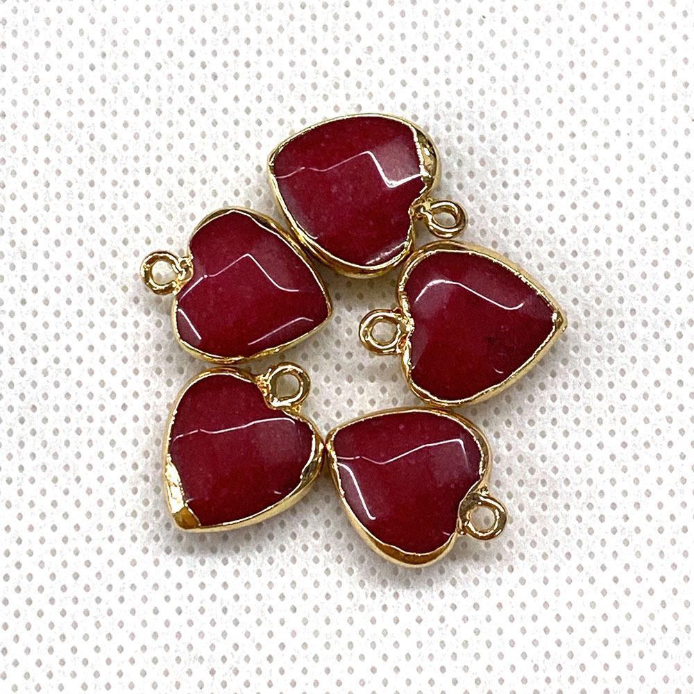 Natural Stone Faceted Malachite 15 X18mm Heart-shaped Tigereye Pendant