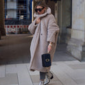 Teddy Bear Coat Lamb Fur Warm Thickened Plush Mid-length Environmental Protection Coat For Women