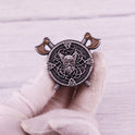 Viking Aoding Brooch Vintage Golden M Badge Accessories