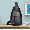 Outdoor Bag PU Backpack Chest Crossbody Men