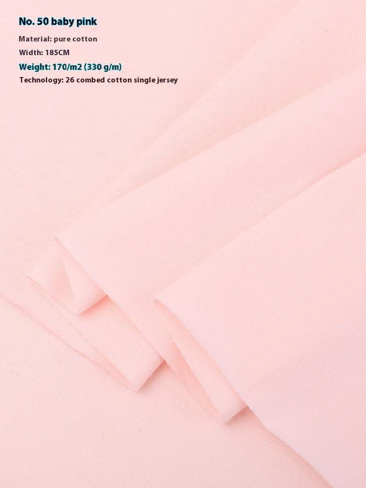 Summer Xinjiang Cotton Knitted Plain Cloth Doll Clothes Short-sleeved T-shirt Thin Jersey Spring Flower Bed Cover