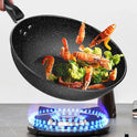 30CM Non-Stick Frying Pan Skillet Saute Pan Tempered Glass Lid Granite Coating