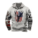 Retro Sweater 3D Printing Plus Size Loose Leisure Pullover Hoodie