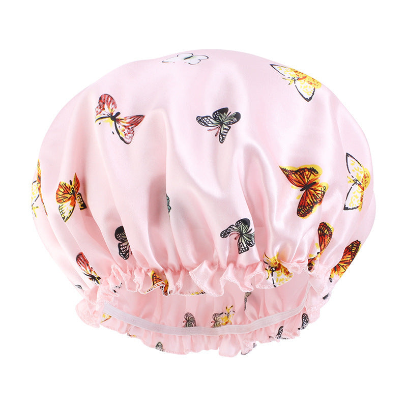 Women's Fashion Casual Butterfly Print Lace Nightcap