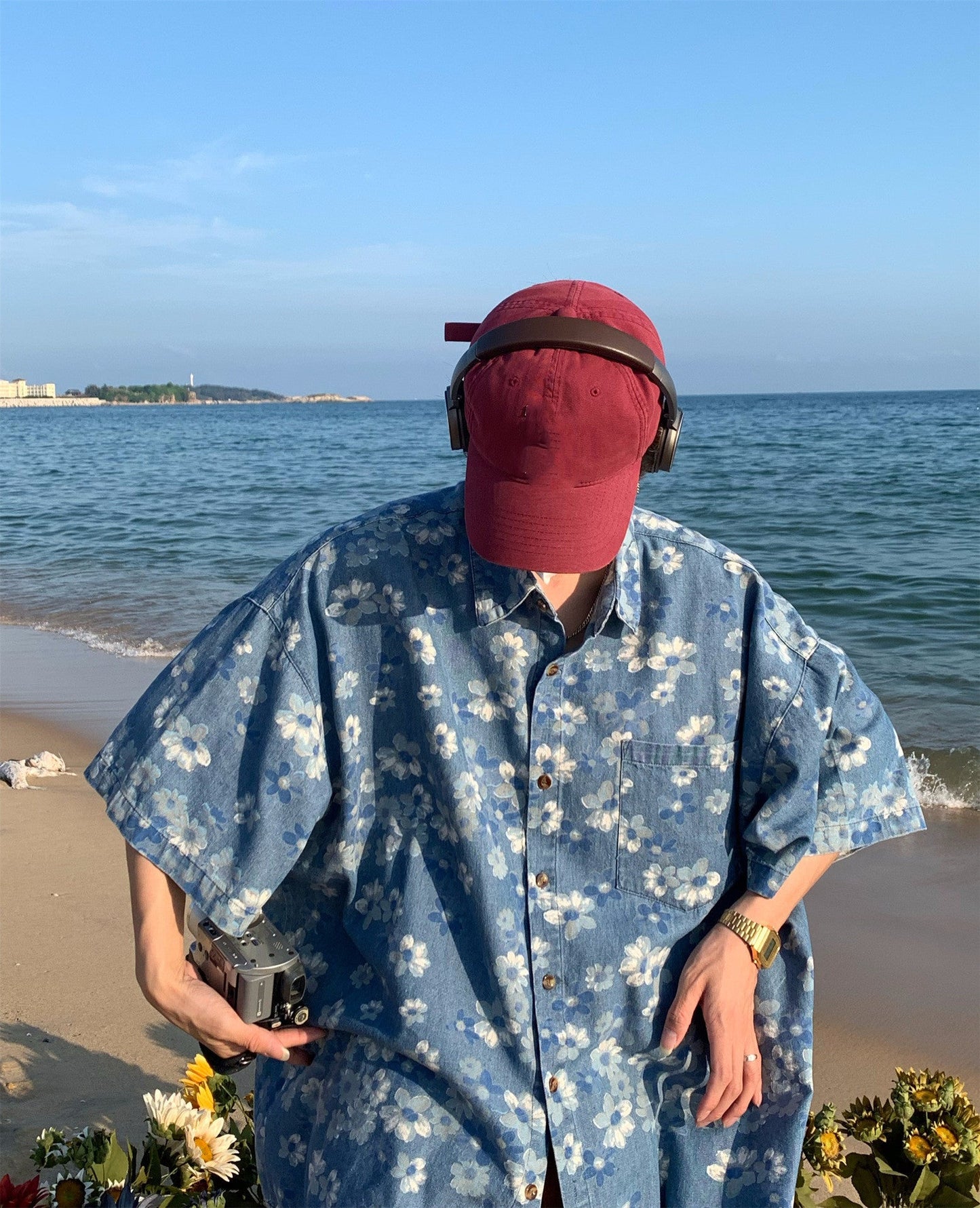 Men's Fashion New Loose Beach Shirt