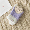 Women's Solid Colour Home Towel Warm Monthly Socks