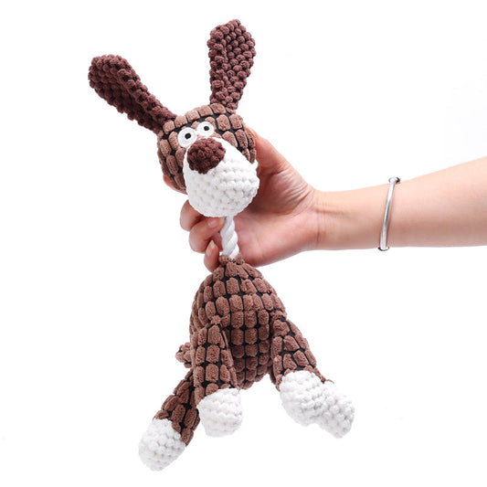 Plush Dog Toy Animals Shape Interactive Dog Chew Toys Corduroy Dog Toys For Small Large Dogs Puppy Pets Training Accessories