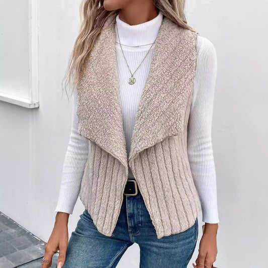 New Women's Elegant Fashion All-matching Plush Vest