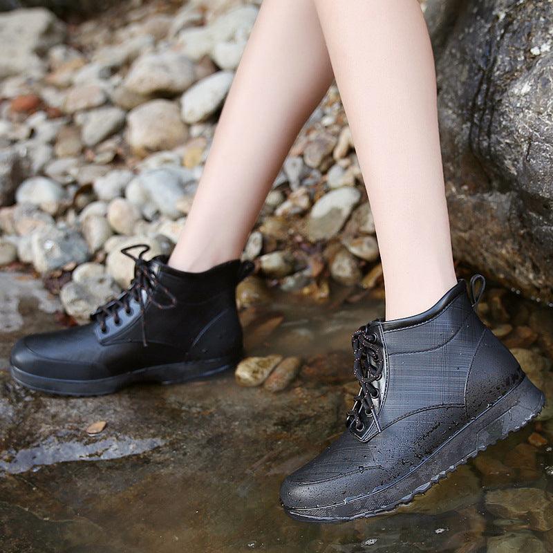 Casual Thick-soled Short Tube Non-slip Rain Boots Parent-child Street Soft Sole