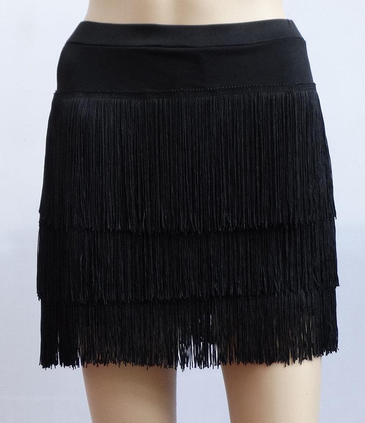 Women's SkirtLatin Dance Tassel Skirt For Women's Adult Short Skirt