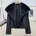 Women's Warm Big Collar Faux Fur Coat