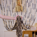 For Living Room Partition Curtain Line Pearl Door Curtain Punch-free Wedding Silver Silk Tassel Curtain