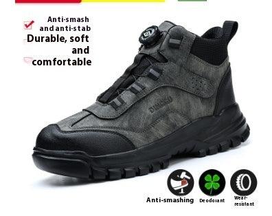High Top Safety Shoes For Men All Seasons Anti-smash And Anti-puncture