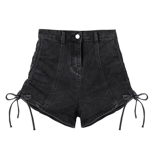 High Waist Hot Girl Denim Shorts Women Summer Thin Design Sense