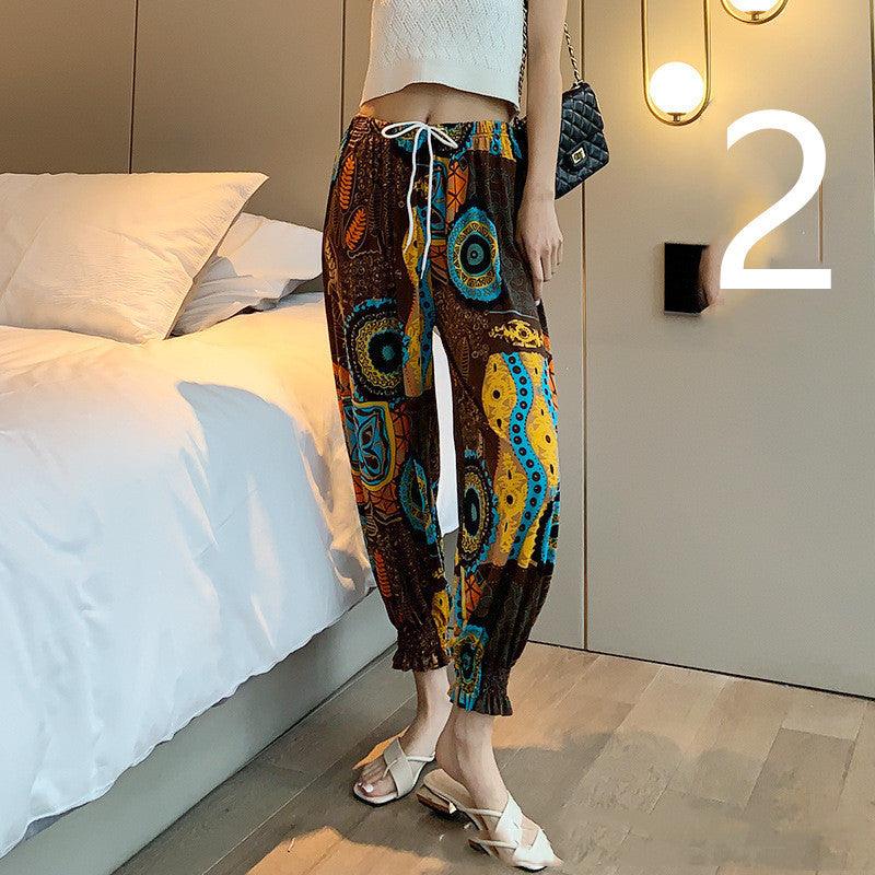 Women's Loose Drawstring High Waist Lantern Slacks