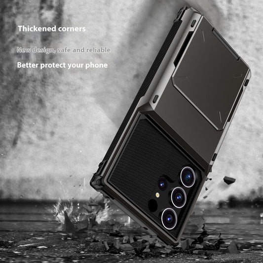 Two-in-one Four-corner Drop-resistant Flip Card Phone Case