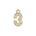 Gold-Plated Copper Color-Preserving Jewelry 0-9 Birthday Year Digital Accessories