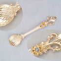 Creative Retro Pattern Alloy Stirring Dessert Spoon