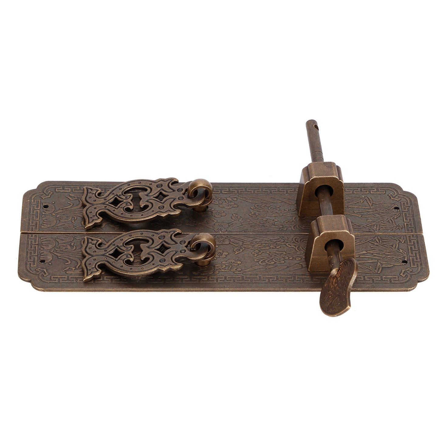 Door Handles Kit Chinese Style Antique Copper Gate Pull Handle Furniture Hardwares