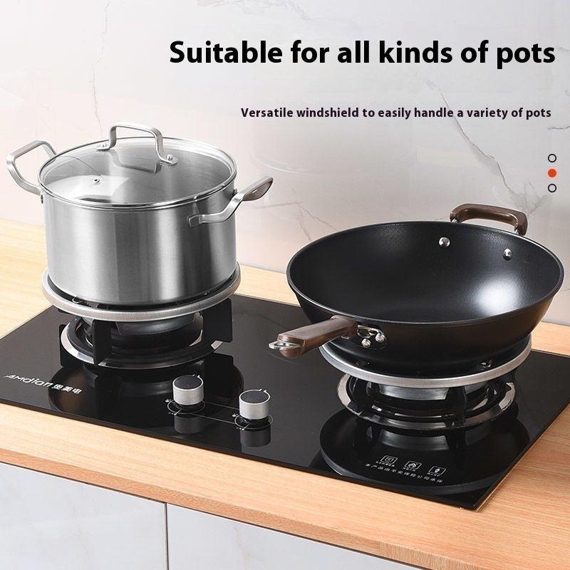 Juhuo Energy Conservation Cover Gas Cooker Accessories Windproof Home Gas Stove Bracket 8-hole Universal