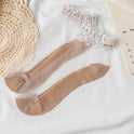 Women's Fashion Pearl Crystal Lace Socks