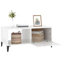 vidaXL Coffee Table High Gloss White 90x50x40 cm Engineered Wood