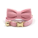 Handsome Cat Bow Corduroy Cat Collar