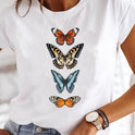 Crew Neck Casual Printed T-shirt For Women