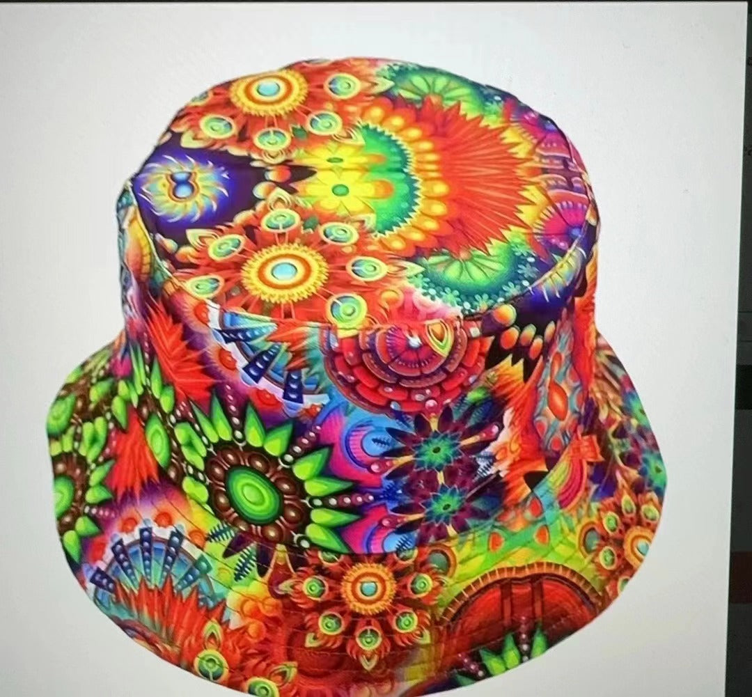 Versatile Geometric Graffiti Retro Fisherman Hat