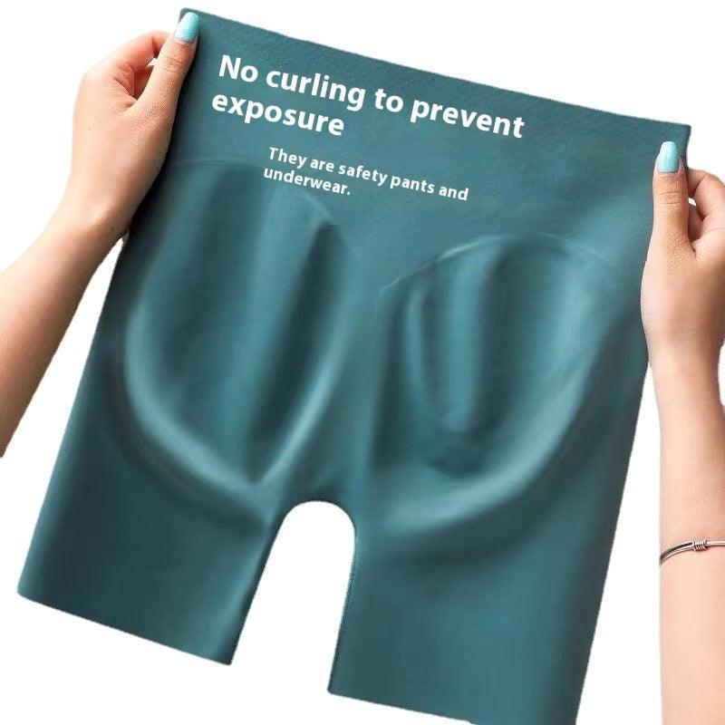 High Waist Seamless Safety Pants Underwear Women's Anti-exposure Non-curling Belly Contracting Hip Lifting