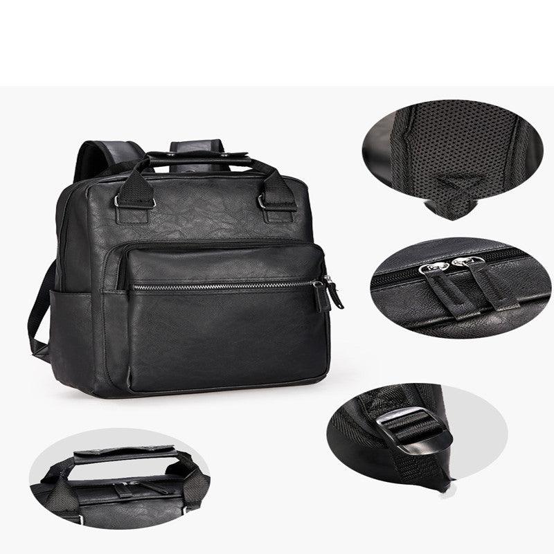 Travel Computer Large Backpack Pu Leather Personality Fashion Large Capacity