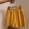 Ladies New Korean Plaid Breathable Shorts