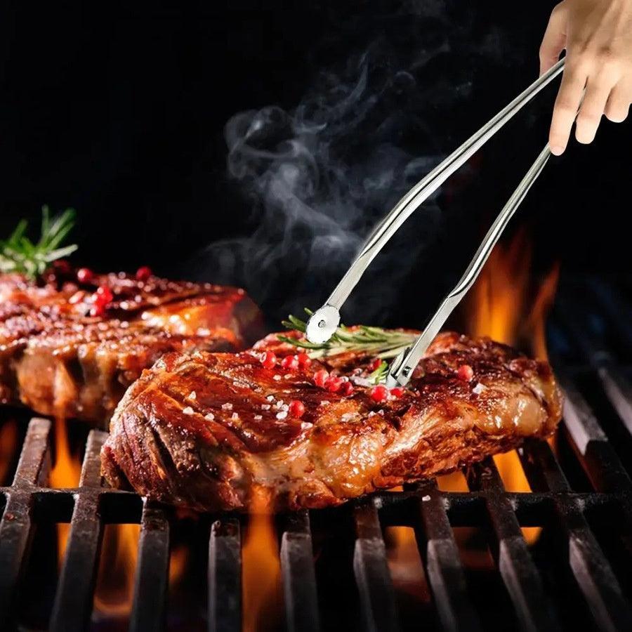 Outdoor Barbecue Tools Stainless Steel Korean Hot Dog Multi-functional Toast Clamp