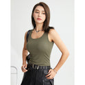 Solid Color Slim Fit Knit Bottoming Shirt Camisole