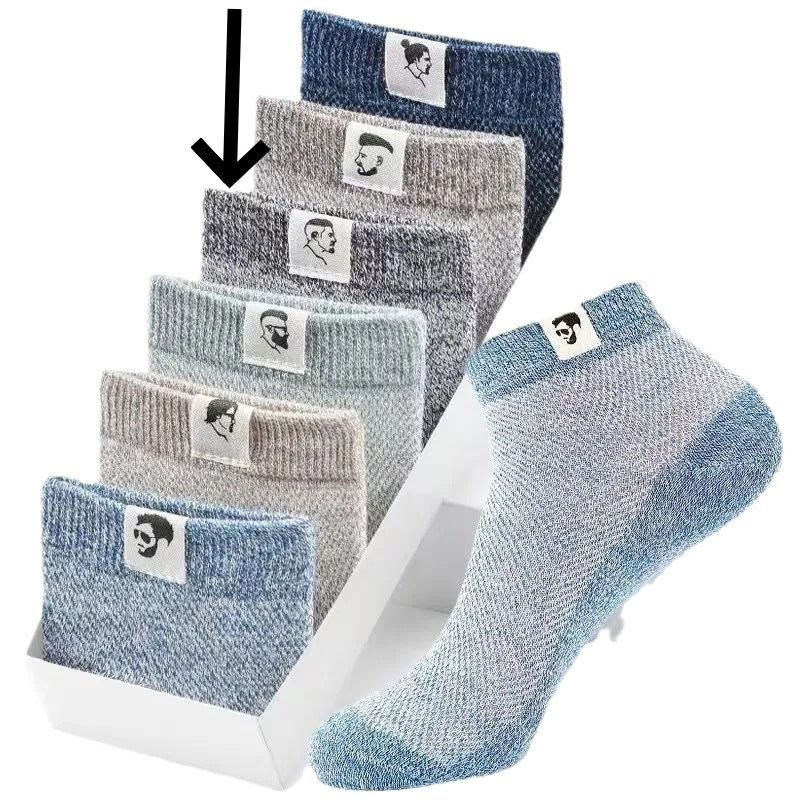 Socks Men's Cotton Summer Thin Deodorant And Sweat-absorbing