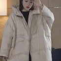 Plus Size White Duck Down Loose Down Jacket
