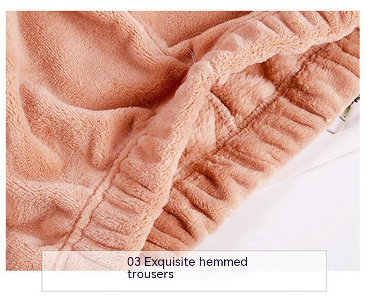 Warm Suit Women's Thick Coral Fleece Loungewear Suit