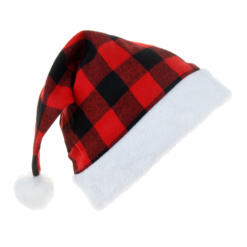 New Christmas Party Festive Hat Red Black And White Checkered