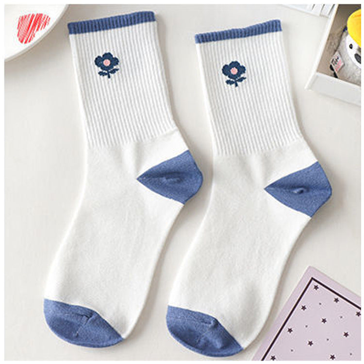 Women's Cute Cartoon Bear Thin Mid-calf Length Socks