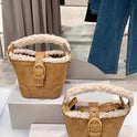 Autumn And Winter Lamb Wool Mini Bucket Bag