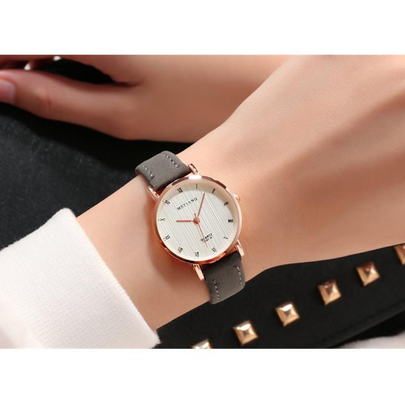 Simple Casual Belt Ladies Couple Quartz Watch