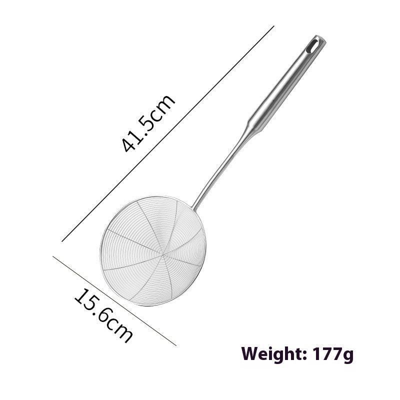 304 Stainless Steel Colander Commercial Kitchen Strainer Fried Drain Line Scoop Up Dumplings Pasta