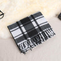 Autumn And Winter Classic Plaid Double-sided Velvet Gift Men's Warm Scarf Women's Shawl