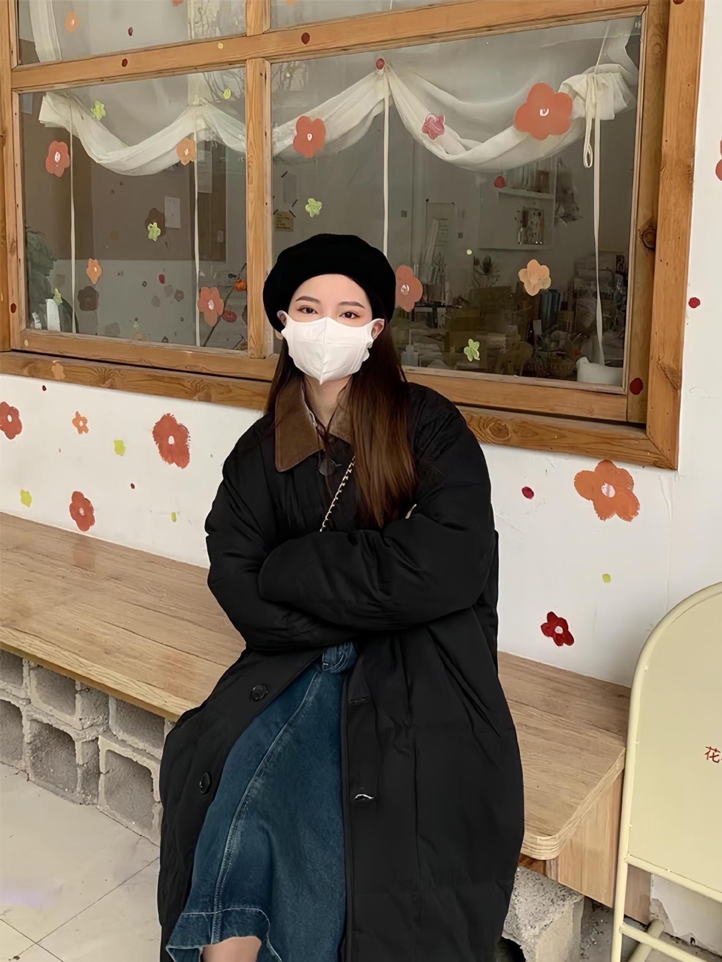 Loose Thick Design Sense New Down Cotton Jacket Women's Mid-length